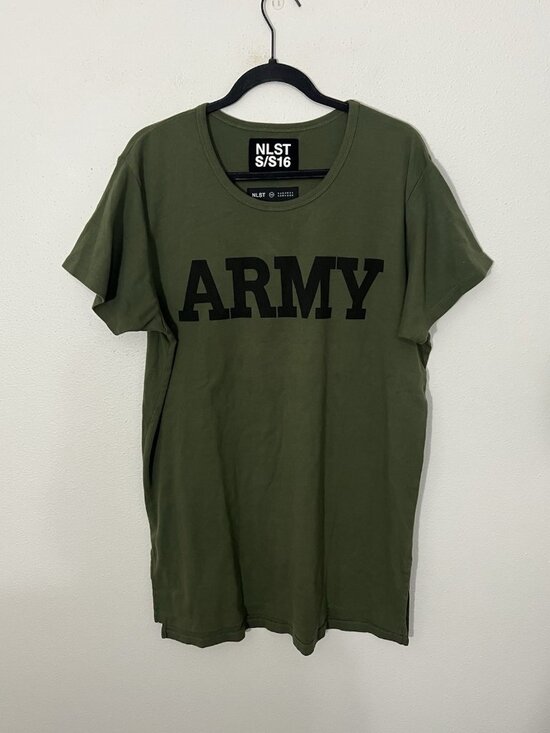 NLST Tops - NLST Short Sleeve Green Army T Shirt Size XL